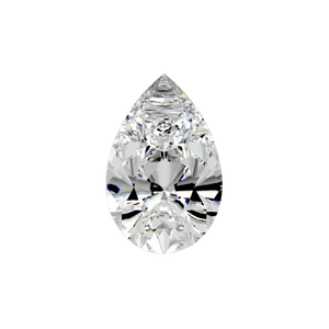 Pear cut diamond, viewed from above