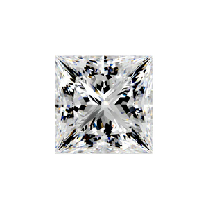Princess cut diamond, viewed from above