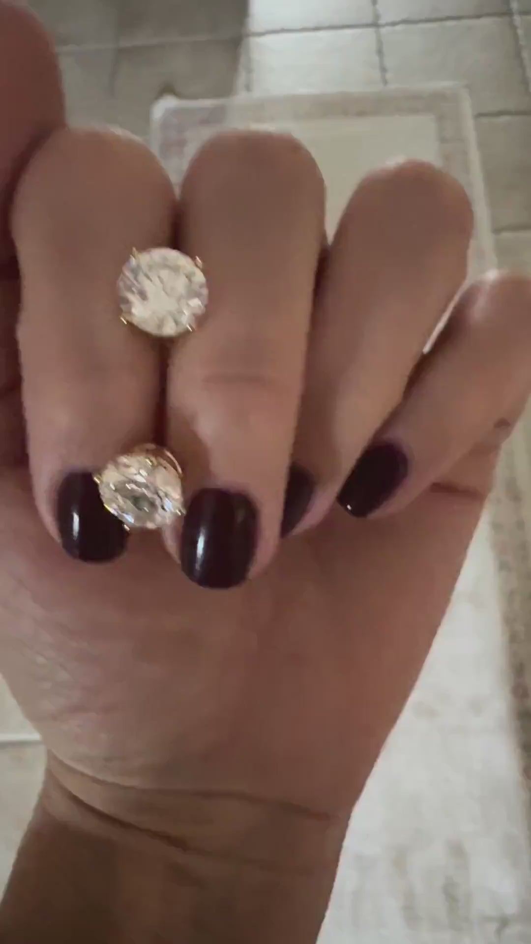 Dark polish, and the light it sits against